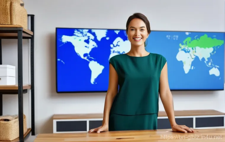 국제비즈니스 자격증 합격 후 커리어 관리 - **Digital Skill Development for Global Success**
    A dynamic, mid-shot of a young professional, pe...