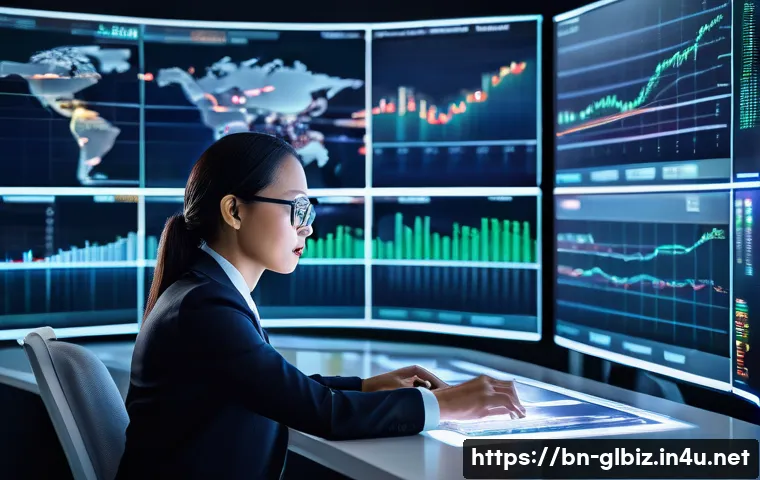 국제비즈니스 리스크 관리 전략 - **Image Prompt: Global Financial Navigator**
A highly detailed, realistic image of a diverse mal...